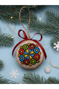 Елочный шарик «Калейдоскоп» с многоцветным орнаментом
