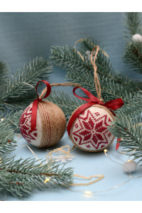 Ялинкова кулька «Різдвяна зірка» вишневого кольору