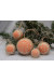 Набір ялинкових кульок «Сніжинки» помаранчевого кольору