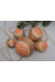 Набір ялинкових кульок «Сніжинки» помаранчевого кольору