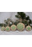 Set of Christmas tree balls "Snowflakes" green