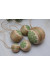 Набір ялинкових кульок «Сніжинки» зеленого кольору