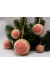 Набір ялинкових кульок «Сніжинки» червоного кольору