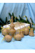 Набір ялинкових кульок «Рустик» з золотистою тасьмою