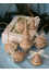 Set of Christmas tree decorations "Provence" with white ribbon