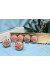 Набор елочных шаров «Льдинка»: розовый, красный, вишневый цвета