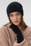Комплект «Вірджинія» (шапка та мітенки) чорного кольору