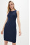 Knitted dress "Boho" in dark blue