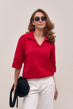 Поло  «Аніта» кольору марсала