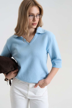 Поло  «Аніта» небесного кольору