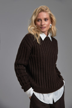 Свитер «Глэдис» цвета шоколада