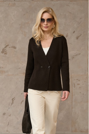 Кардиган «Міліца» шоколадного кольору