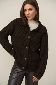 Dark chocolate cage cardigan