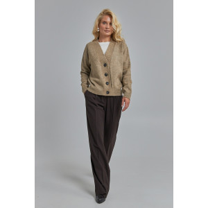 Tobacco-colored cardigan "Reni"
