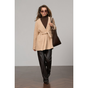 Half-coat "Imma" beige-milk color