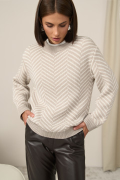 Джемпер «Лукас» бежевий з молочним