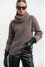 Свитер с хомутом «Аляска» серого цвета