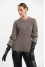 Свитер с хомутом «Аляска» серого цвета
