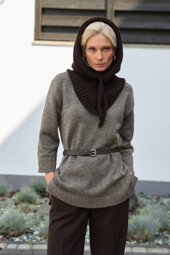 Snood "Agnessa" chocolate color