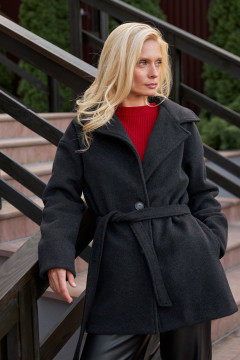 Anthracite-colored Lukeria half coat