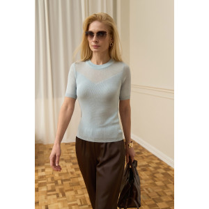 Футболка "Нонна" небесного цвета