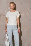 Футболка «Франческа» молочного кольору