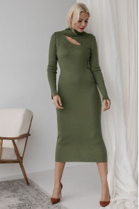 Платье «Виста» оливкового цвета