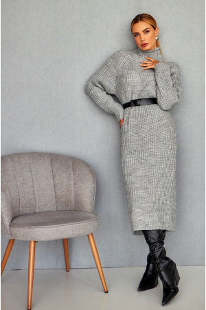 Платье-свитер «Ольгерда» серого цвета