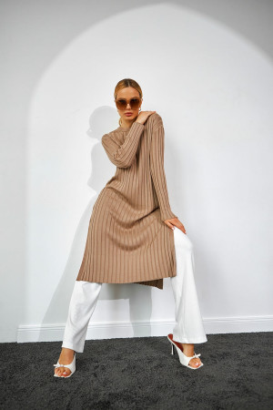 Сукня-туніка «Мей» кавового кольору