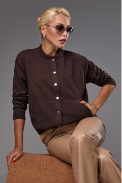 Silvana bomber jacket in dark chocolate