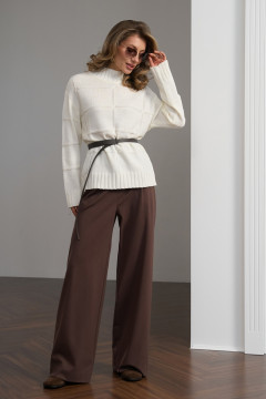 Стильний светр «Сельма» молочного кольору