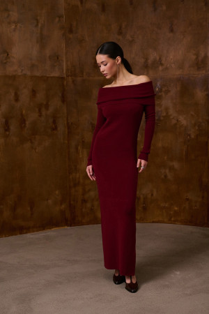 Сукня «Наргес» кольору марсала