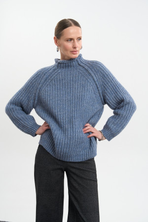 Denim-colored sweater "Pearl"