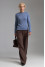 Denim-colored long-sleeve "Feather" shirt
