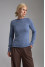 Denim-colored long-sleeve "Feather" shirt