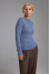 Denim-colored long-sleeve "Feather" shirt