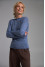 Denim-colored long-sleeve "Feather" shirt