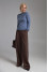 Denim-colored long-sleeve "Feather" shirt