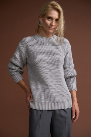 Базовый джемпер «Розалин» стального цвета