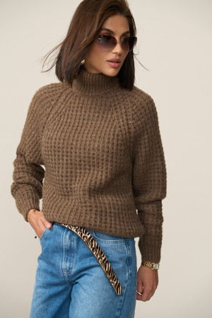 Sweater "Alva" in hot caramel color