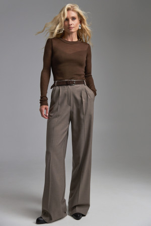 Брюки "Эльфриде" цвета темного таупа