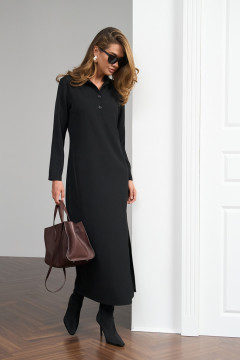 Black Ariel polo dress
