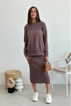 Костюм «Катрін» шоколадного кольору