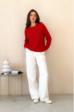 Carrot-red jumper "Ketta"