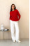 Carrot-red sweater "Ketta"