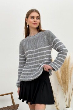 Grey striped jumper "Ketta"