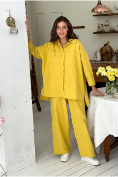 Брючный костюм «Рівз» шафранового цвета