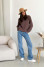 Chocolate-colored sweater "Ketta"