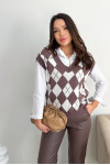 Brown Rhombus vest