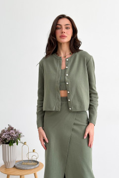 Khaki cardigan "Kayla"